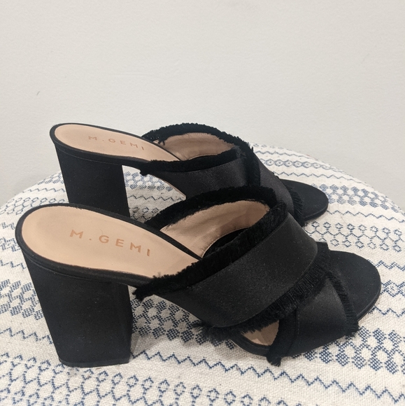 M. Gemi Shoes M Gemi Black Satin Spezia Sandals Poshmark